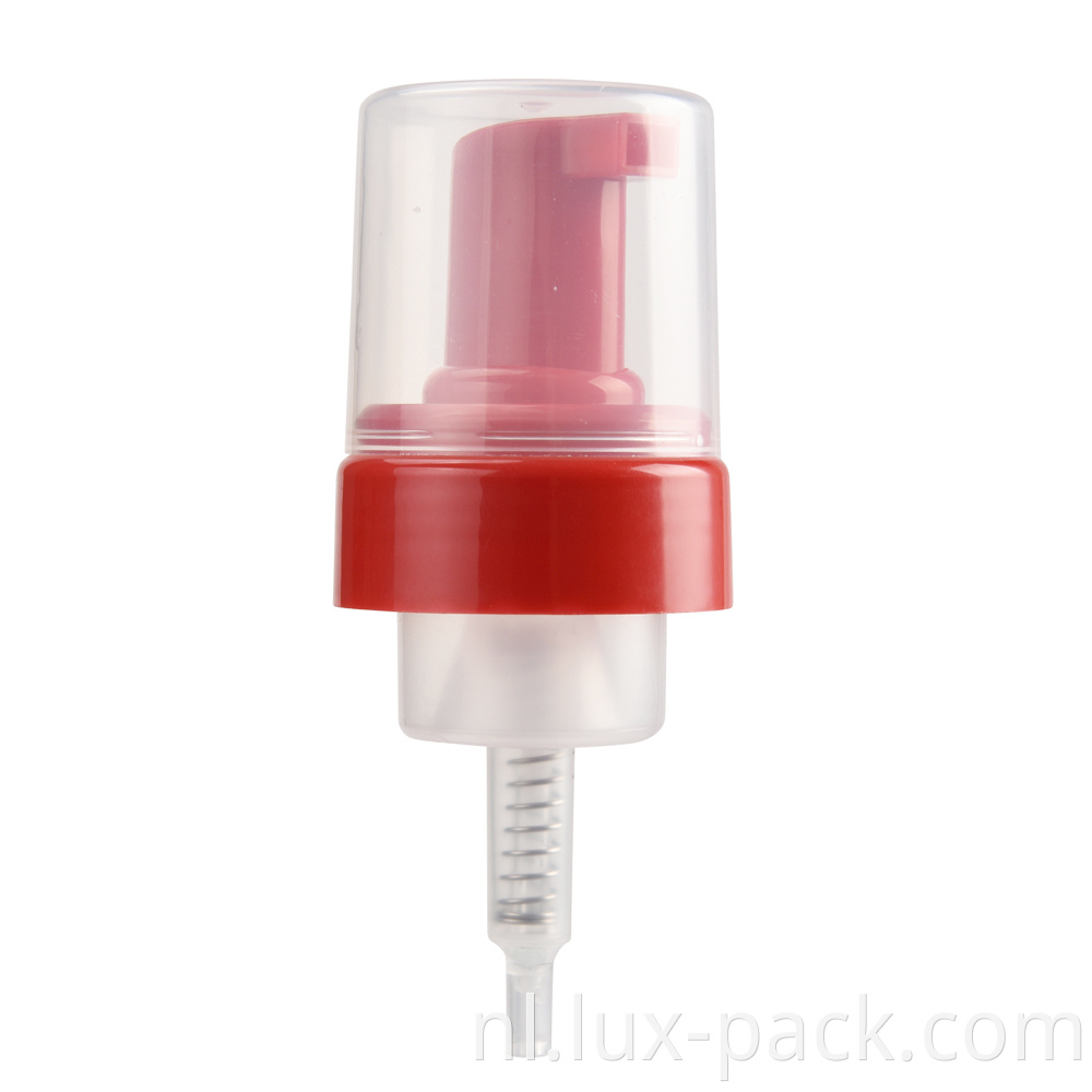 Schuimzeepdispenser fles past in staat Pompkoppen handzeep plastic pomp wit